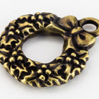 21mm Antique Brass Tierracast Wreath Charm #XMAS007-General Bead