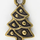 20mm Antique Brass Tierracast Christmas Tree Charm #XMAS009-General Bead