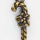 25mm Antique Brass Tierracast Candy Cane Charm #XMAS015-General Bead