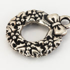 21mm Antique Silver Tierracast Wreath Charm #XMAS016-General Bead
