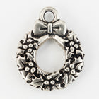 21mm Antique Silver Tierracast Wreath Charm #XMAS016-General Bead
