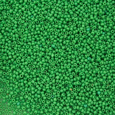 20/0 Opaque Green Antique Seed Bead-General Bead