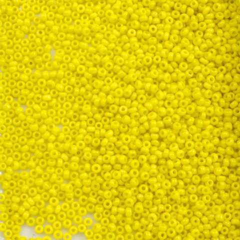 18/0 Opaque Yellow Antique Seed Bead-General Bead