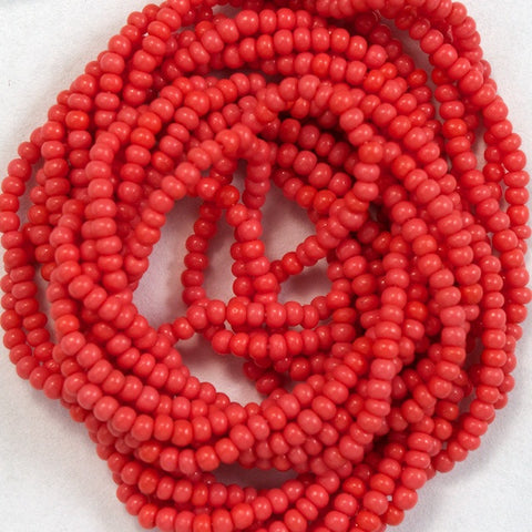 14/0 Opaque Salmon Antique Seed Bead-General Bead