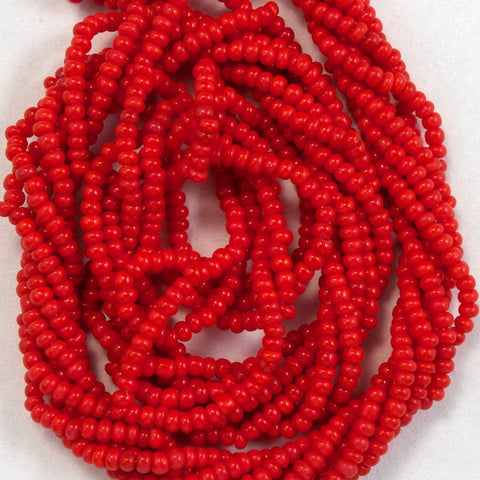14/0 Opaque Valentine Red Antique Seed Bead-General Bead