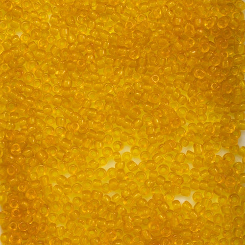 14/0 Transparent Honey Yellow Antique Seed Bead-General Bead