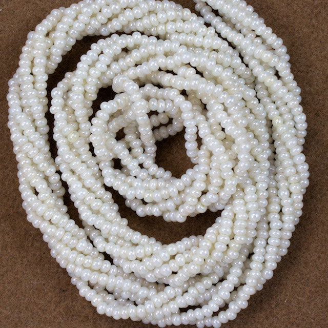 14/0 White Pearl Antique Seed Bead (~3 Gm) #XRB120