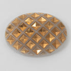 18mm x 25mm White and Gold Oval Vintage Cabochon #XS1-A