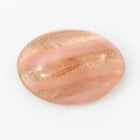 Vintage 10mm x 13.5mm Rose Gold/Light Pink Stripe Oval Cabochon #XS100-A-1