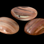 Vintage 10mm x 13.5mm Rose Gold/Light Pink Stripe Oval Cabochon #XS100-A-1