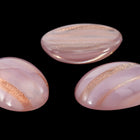 Vintage 10mm x 13.5mm Rose Gold/Pink Stripe Oval Cabochon #XS100-C-1