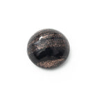 Vintage 8mm Black/Gold Glitter Stripe Round Cabochon #XS100-F-3
