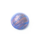Vintage 8mm Blue/Gold Glitter Stripe Round Cabochon #XS100-F-4