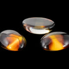 Vintage 10mm x 14mm Brown/Topaz Stripe Oval Cabochon #XS101-B