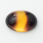 Vintage 10mm x 14mm Brown/Topaz Stripe Oval Cabochon #XS101-B