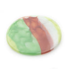 Vintage 30mm x 40mm Carnelian/Green/White Stripe Oval Cabochon #XS103-G