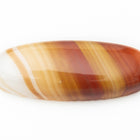Vintage 10mm x 26mm Terracotta/Ochre/White Stripe Oval Cabochon #XS105-C