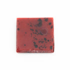 Vintage 12mm Black Speckled Red Square Cabochon #XS107-A