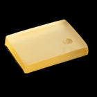 Vintage 12mm x 16mm Frosted Yellow Rectangle Cabochon with Setting #XS108-B-2