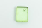 Vintage 12mm x 16mm Frosted Mint Rectangle Cabochon with Setting #XS108-C-2
