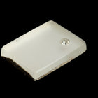 Vintage 12mm x 16mm Matte Crystal Rectangle Cabochon with Rhinestone #XS108-D-1