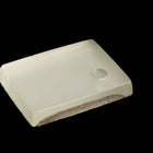 Vintage 12mm x 16mm Matte Crystal Rectangle Cabochon with Setting #XS108-D-2