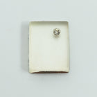 Vintage 12mm x 16mm Matte Crystal Rectangle Cabochon with Rhinestone #XS108-D-1