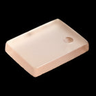 Vintage 12mm x 16mm Frosted Pale Pink Rectangle Cabochon with Setting #XS108-E-2