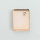 Vintage 12mm x 16mm Frosted Pale Pink Rectangle Cabochon with Setting #XS108-E-2