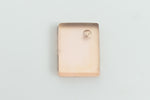Vintage 12mm x 16mm Frosted Pale Pink Rectangle Cabochon with Setting #XS108-E-2