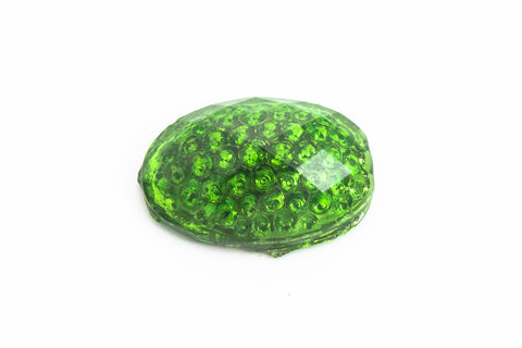 Vintage 8mm x 12mm Green Textured Oval Cabochon #XS108-I-1