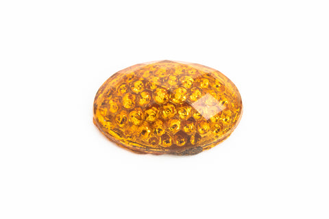 Vintage 8mm x 12mm Topaz Textured Oval Cabochon #XS108-I-4