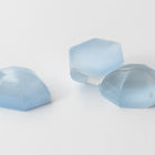 Vintage 8mm x 12mm Crystal/White Long Hexagon Cabochon #XS11-E