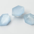 Vintage 8mm x 12mm Crystal/White Long Hexagon Cabochon #XS11-E