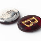 Vintage 10mm x 12mm Ruby/Gold "B" Letter Cabochon #XS110-B-1