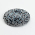 Vintage 10mm x 14mm Black Flecked Light Gray Oval Cabochon #XS112-A