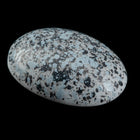 Vintage 10mm x 14mm Black Flecked Light Gray Oval Cabochon #XS112-A