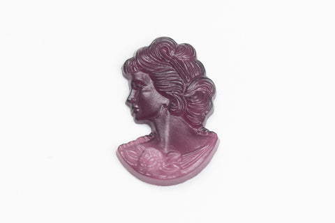 Vintage 12mm Amethyst Left Facing Lady's Profile #XS115-B-1