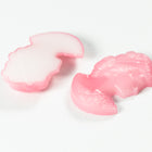 Vintage 12mm Matte Pink Glass Right Facing Lady's Profile #XS115-C-1