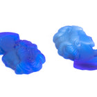 Vintage 12mm Matte Blue Right Facing Lady's Profile #XS115-D-1