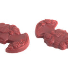 Vintage 12mm Matte Red Left Facing Lady's Profile #XS115-D-4