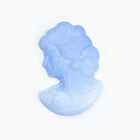 Vintage 12mm Matte Light Blue Left Facing Lady's Profile #XS115-E-2