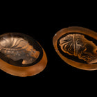 Vintage 8mm x 10mm Beige Left Facing Lady's Profile Intaglio Oval #XS115-J-2