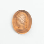 Vintage 8mm x 10mm Beige Left Facing Lady's Profile Intaglio Oval #XS115-J-2