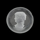 Vintage 18mm Crystal Left Facing Lady's Profile Intaglio #XS115-M-1