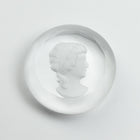 Vintage 18mm Crystal Right Facing Lady's Profile Intaglio #XS115-M-2