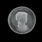 Vintage 18mm Crystal Right Facing Lady's Profile Intaglio #XS115-M-2