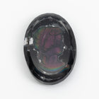 Vintage 13mm x 18mm Black AB Lady's Profile Intaglio Oval #XS116-E
