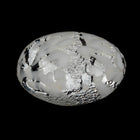 Vintage 10mm x 14mm Clear/White/Silver Foil Oval Cabochon #XS118-B