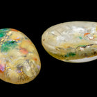 Vintage 11mm x 16mm Yellow/ Multi Confetti Oval Cabochon #XS118-E